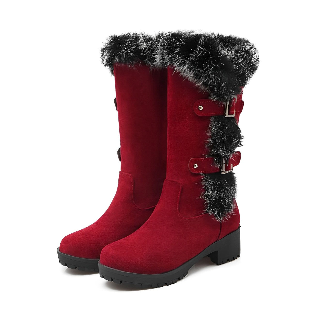 Abby | Elegante Wildleder-Schneestiefel mit warmem Kunstfellfutter