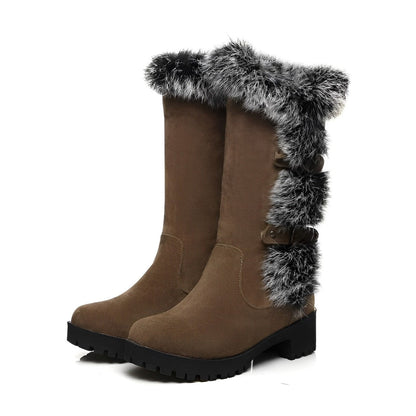 Abby | Elegante Wildleder-Schneestiefel mit warmem Kunstfellfutter