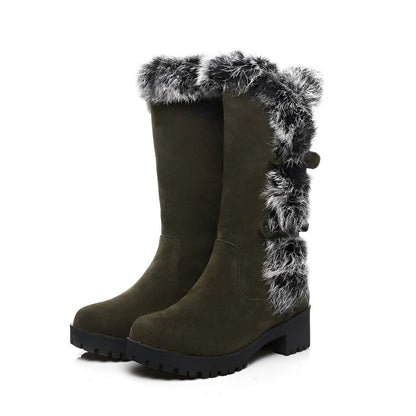 Abby | Elegante Wildleder-Schneestiefel mit warmem Kunstfellfutter