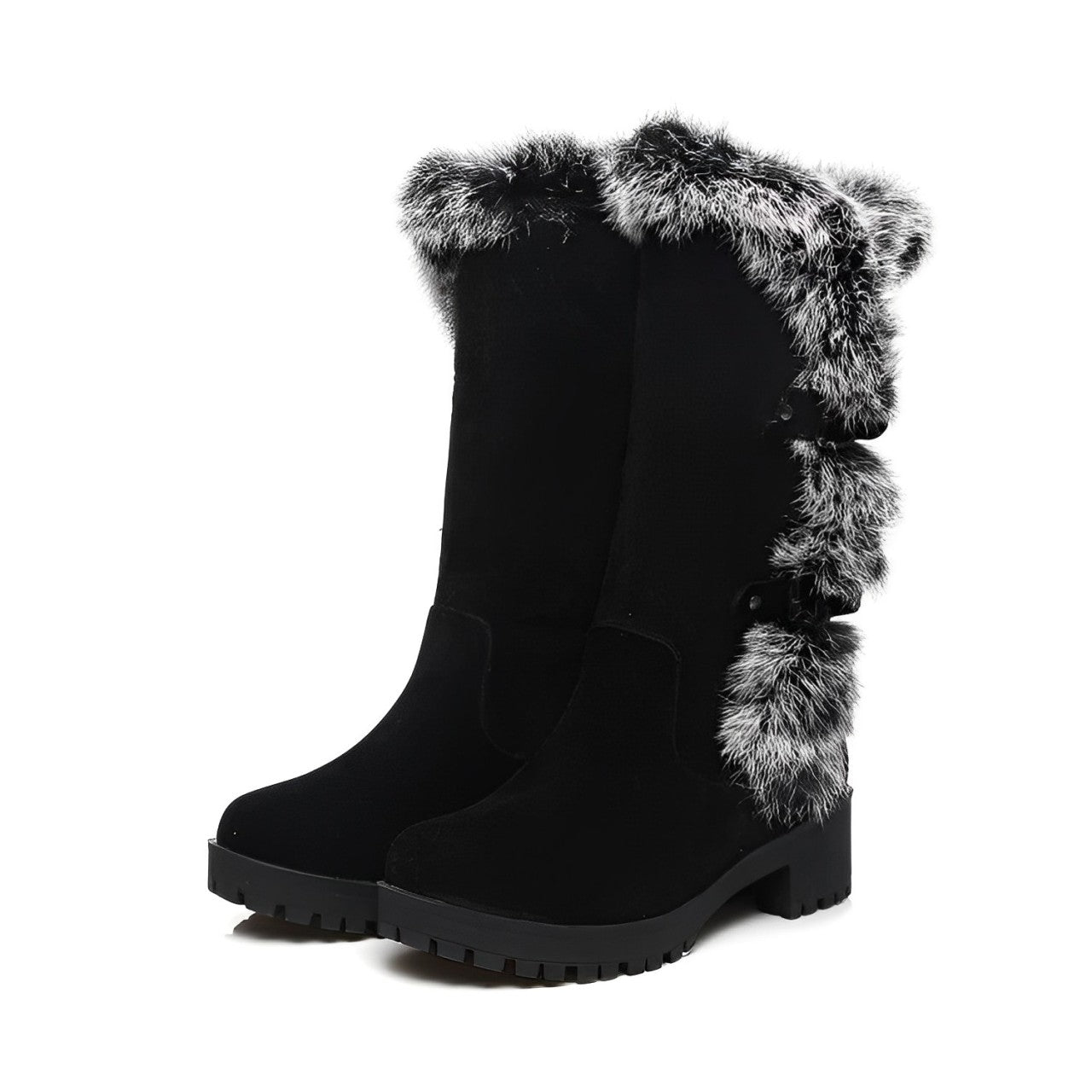 Abby | Elegante Wildleder-Schneestiefel mit warmem Kunstfellfutter