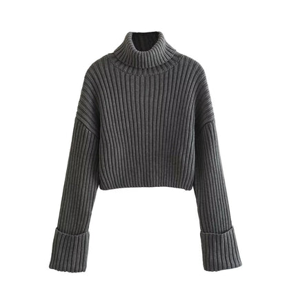 Aisah | Eleganter Rollkragenpullover aus Rippenstrick für stilvolle Wärme