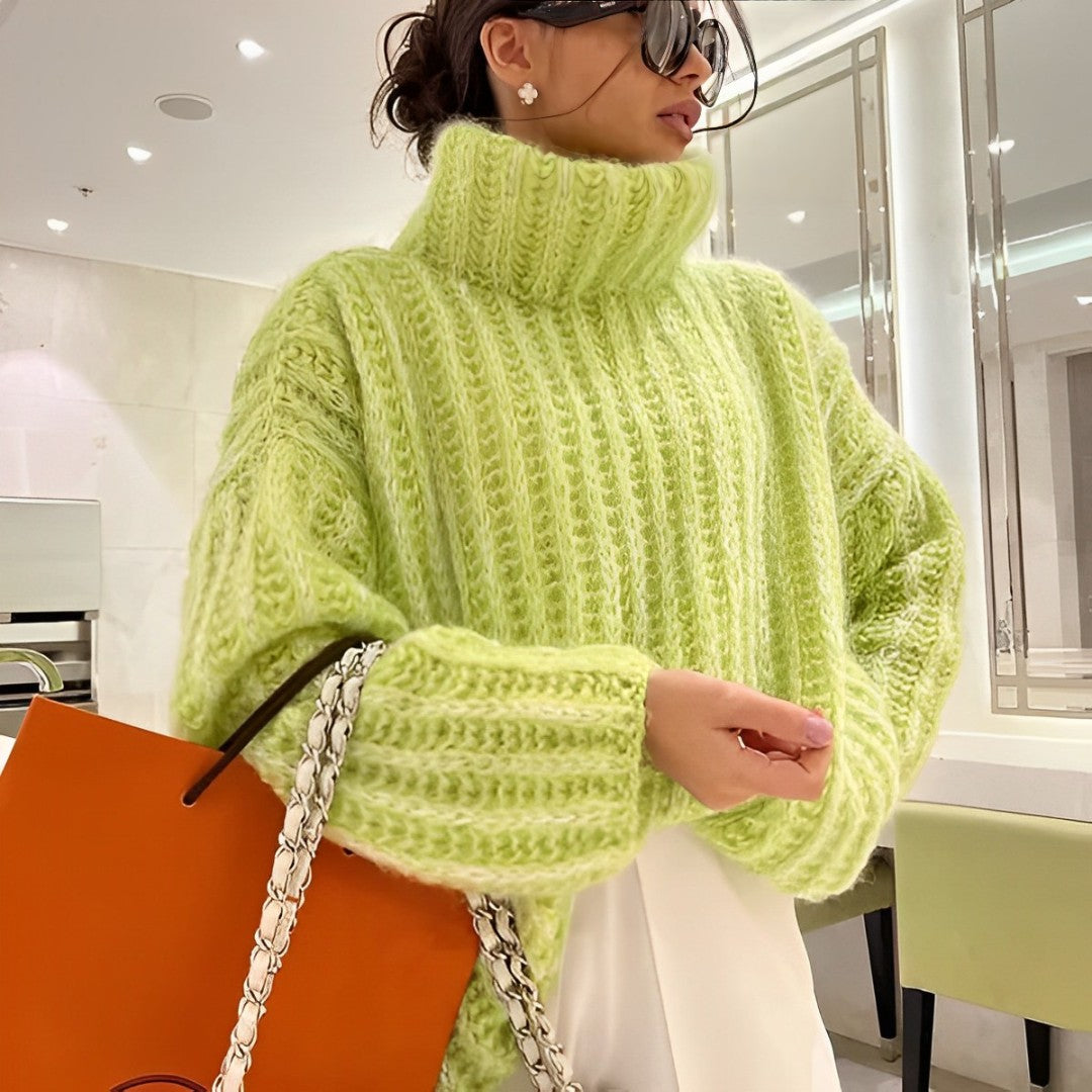 Crizztine | Eleganter, warmer Strick-Rollkragenpullover für kühle Tage