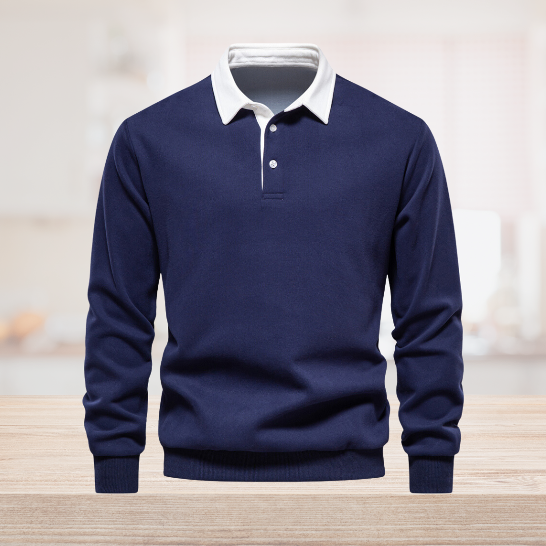 Gavin | Elegantes Herren Langarm Poloshirt für jeden Anlass