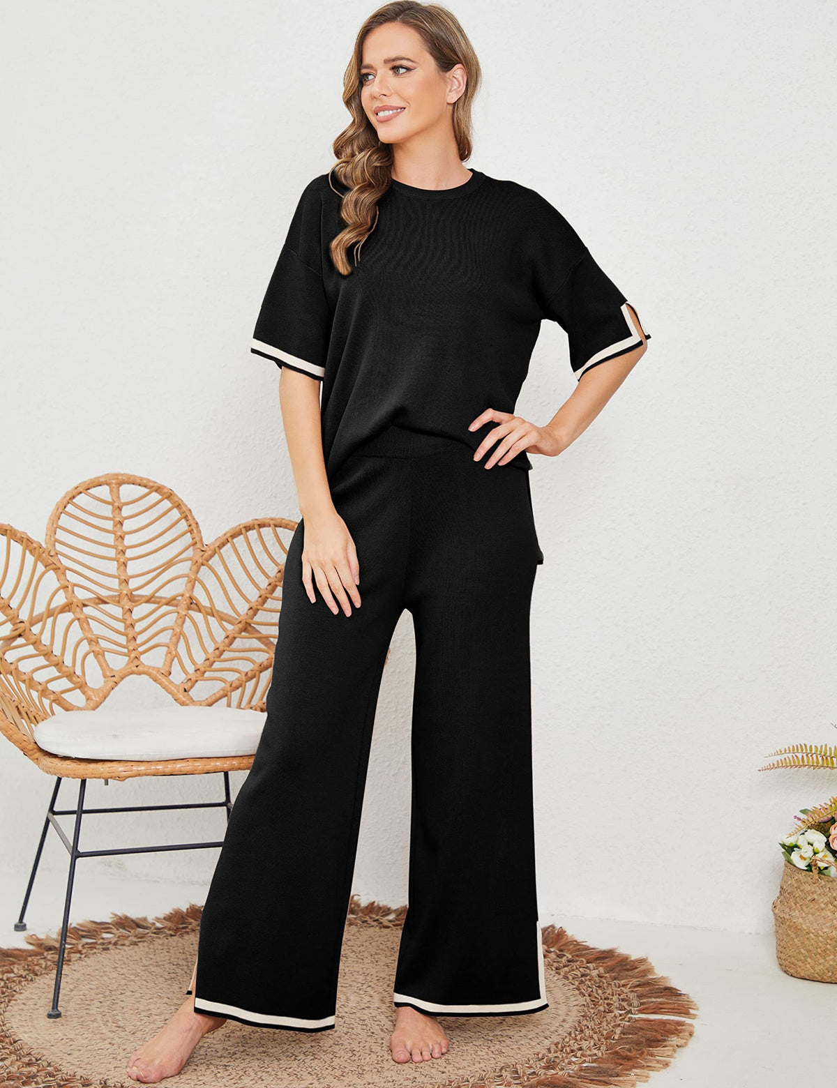 Kurvie | Stylisches Loungewear-Set mit T-Shirt und Hose für gemütliche Stunden