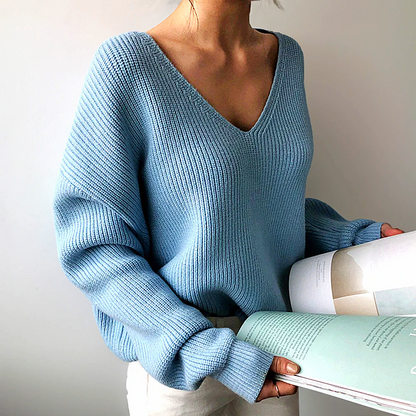 Ofelia | Bequemer Ofelia-Pullover mit V-Ausschnitt für stilvolle Frauen