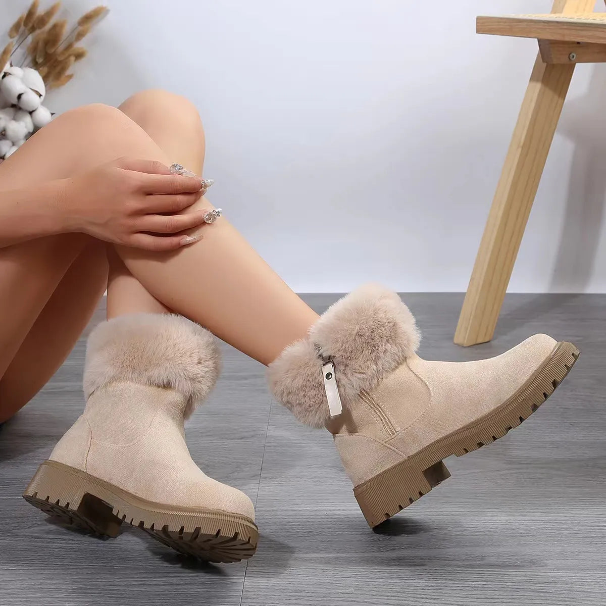 Ricsen | Elegante Winterstiefel mit warmem Plüschfutter und Reißverschluss