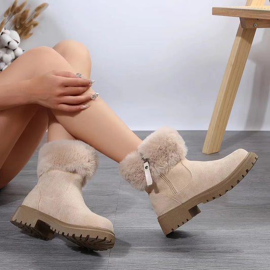 Ricsen | Elegante Winterstiefel mit warmem Plüschfutter und Reißverschluss